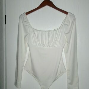 Princess Polly Cream Long Sleeve Bodysuit